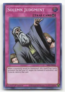 Yugioh Solemn Judgment SESL-EN045 Super Rare 1st Edition NM - Image 1