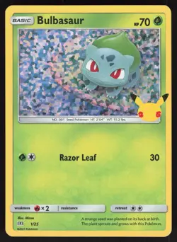 Bulbasaur 001/025 Promo McDonald's 25th Anniversary Promos Pokemon Holo NM - Image 1