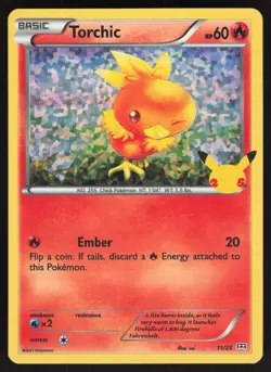 Torchic 011/025 Promo McDonald's 25th Anniversary Promos Pokemon Holo Near Mint - Image 1