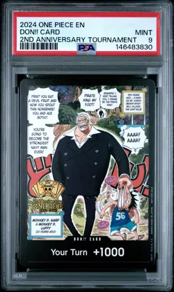 2024 One Piece Promos Don!! Card 2nd Anniversary Tournament PSA 9 - Image 1