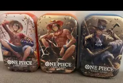 One Piece Vol.2 Mini Tins Set Of 3 English Sealed-Monkey D Luffy/Sabo/Ace - Image 1