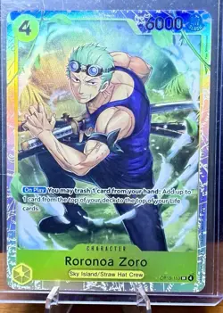 Roronoa Zoro One Piece Super Rare Sr OP15-113 Adventure on Kami's Island Foil - Image 1