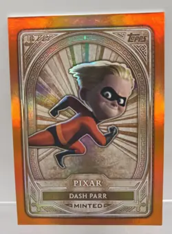 2025 Topps Mint Disney Dash Parr Bronze Orange Foil /25 The Incredibles - Image 1