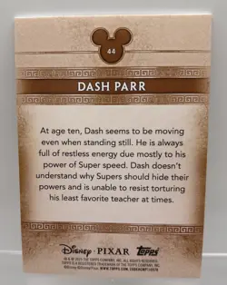 2025 Topps Mint Disney Dash Parr Bronze Orange Foil /25 The Incredibles - Image 2