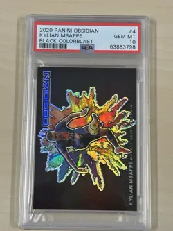 2020 Obsidian Black Color Blast #4 KYLIAN MBAPPE PSA 10 GEM MINT - Image 4