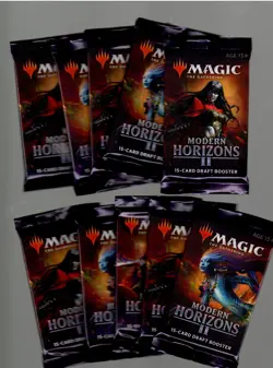 MTG MAGIC THE GATHERING MODERN HORIZONS 2 DRAFT BOOSTER 10 PACK LOT - Image 1