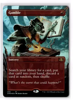 Gamble (Borderless) 433 Dominaria Remastered Foil NM - Image 1