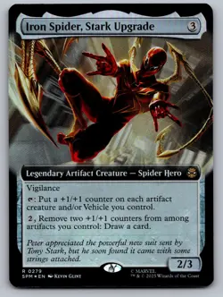 Iron Spider, Stark Upgrade (Extended Art) 279 Marvel's Spider-Man MTG Foil NM - Image 1