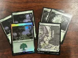 6x MTG Forest (1-Foil) Lord of the Rings Basic Land Magic Card #0270 - MINT - Image 1