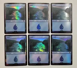 MTG LORD OF THE RINGS BASIC LAND ISLAND LTR 0264 COMMON FOIL x6 - Image 1