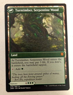 Turntimber Symbiosis/Serpentine Wood 215/280 Regular Mythic Zendikar Rising MTG - Image 2