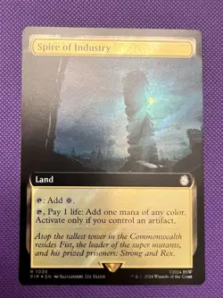 Spire of Industry Universes Beyond Fallout Rare Land 1039 Surge foil ext. ArtMTG - Image 1