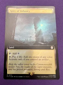Spire of Industry Universes Beyond Fallout Rare Land 1039 Surge foil ext. ArtMTG - Image 2