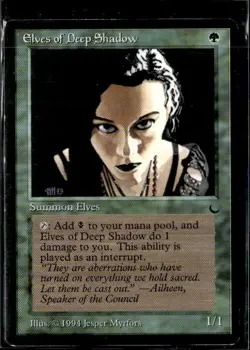 Elves of Deep Shadow Uncommon The Dark Magic: The Gathering Lightly Played - Image 1