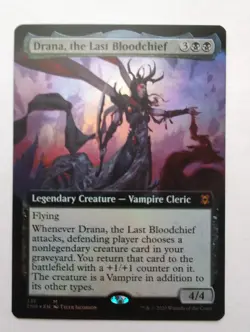 MTG Drana The Last Bloodchief (ZNR) Zendikar Rising Extended Art Foil Mythic 338 - Image 1