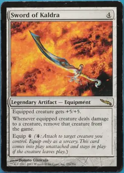 Sword of Kaldra Mirrodin VHP/DAMAGED Rare MAGIC CARD (ID# 518589) ABUGames - Image 1