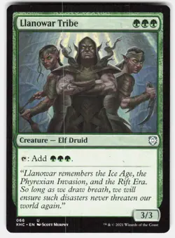 Llanowar Tribe 66 Uncommon Commander: Kaldheim Magic: The Gathering LP - Image 2