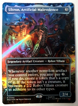 Ultron, Artificial Malevolence - FOIL Borderless - MTG Marvel Super Heroes 0344 - Image 1