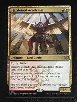 MTG Secrets of Strixhaven Hardened Academic 0194 NM Rare - Image 1