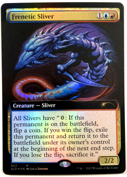 mtg magic Frenetic Sliver FOIL extended borderless ENGLISH secret lair Slivoide - Image 1