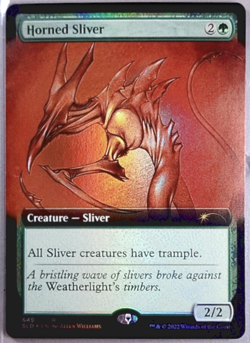 mtg magic Horned Sliver FOIL extended borderless ENGLISH secret lair Slivoide - Image 1