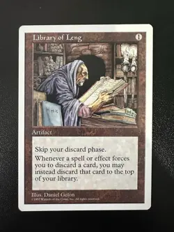 Library Of Leng - MTG - 5th Edition Magic The Gathering Excellent Condition - Image 1