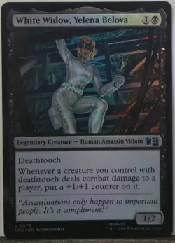MTG White Widow, Yelena Belova 676 Commander: Marvel Super Heroes Foil - Image 1