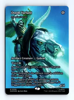 Doom Variant (Borderless) (Foil) 99 (M) MTG Marvel Universe Eternal-Legal (MAR) - Image 1
