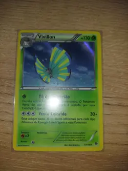 2014 Light Play Pokemon Vivillon 17/146 Holo Savannah Pattern Portuguese XY - Image 2
