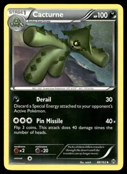 Pokemon Cards Cacturne 88/162 BREAKthrough XY Uncommon NM - Image 1