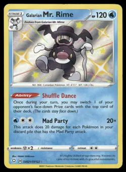 Pokemon Cards Galarian Mr. Rime SV021/SV122 Shining Fates Shiny Vault NM - Image 1