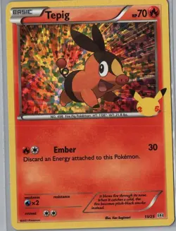 Tepig 013/025 Promo McDonald's 25th Anniversary Promos Pokemon Holo Near Mint - Image 1