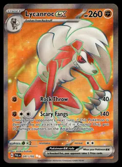 Lycanroc ex 241/193 Ultra Rare Paldea Evolved Pokemon Holo Near Mint - Image 2