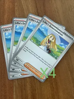 (4) Pokemon TCG Lillie’s Determination 192/217 Ascended Heroes Common NM Playset - Image 1