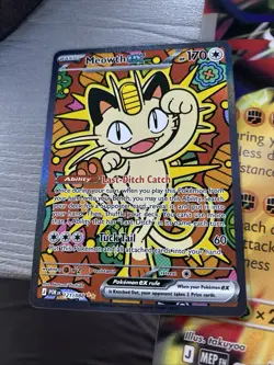 Meowth ex sir full art 121/088 Me03: Perfect Order Holo! Pokemon - Image 3
