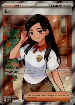 Eri 136/131 Holo Ultra Rare Prismatic Evolutions Pokemon Holo Near Mint - Image 1