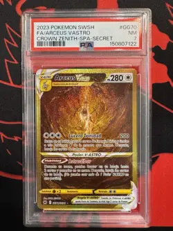 2023 POKEMON SWSH FA/ ARCEUS VASTRO CROWN ZENITH SPA SECRET PSA 7 - Image 1