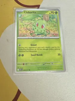 Pokemon TCG Chikorita Cosmos Holo Promo Ascended Heroes 008/217 - Image 1