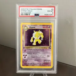 Pokemon TCG Hypno Fossil Holo Card 1st Edition Rare Italian PSA 6 - Image 1
