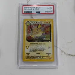 2000 POKEMON ROCKET 83 DARK RAICHU-HOLO New Cert. PSA 8 - Image 1