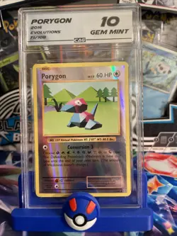 Pokemon Porygon Reverse Holo 71/108 XY Evolutions - CAG 10 GM - Image 1