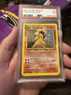 2000 POKEMON NEO GENESIS #17 TYPHLOSION-HOLO PSA 7 - Image 1