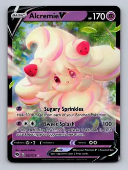 Alcremie V 022/073 Holo V Rare Champion's Path Pokemon Near Mint - Image 1