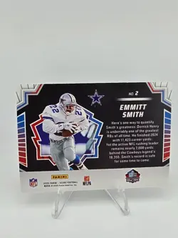 2025 Panini Score Dallas Cowboys Emmitt Smith Men Of Canton Gold Zone /50 - Image 2