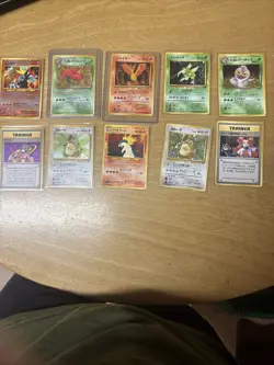 10x Vintage Japanese Pokemon Holo Card Bundle Mixed Sets - Japanese Pokemon Card - Image 1