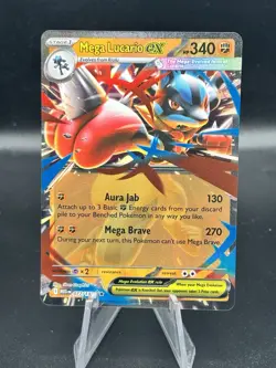 Mega Lucario ex 077/132 Double Rare Pokemon Mega Evolution IN-HAND English Card - Image 1