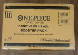 One Piece OP-13 Carrying On His Will Sleeved Booster Pack Case 144 - Sealed - Image 1