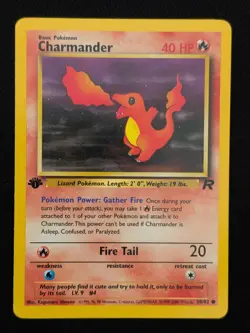 1st Edition Charmander 50/82 Team Rocket Pokemon Card WOTC TCG 2000 - Image 1