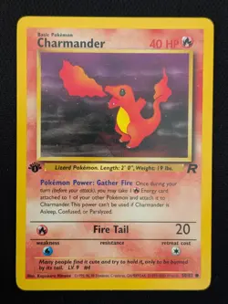 1st Edition Charmander 50/82 Team Rocket Pokemon Card WOTC TCG 2000 - Image 1