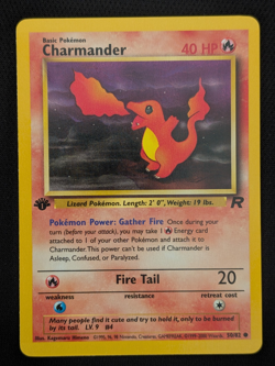 1st Edition Charmander 50/82 Team Rocket Pokemon Card WOTC TCG 2000 - Image 1